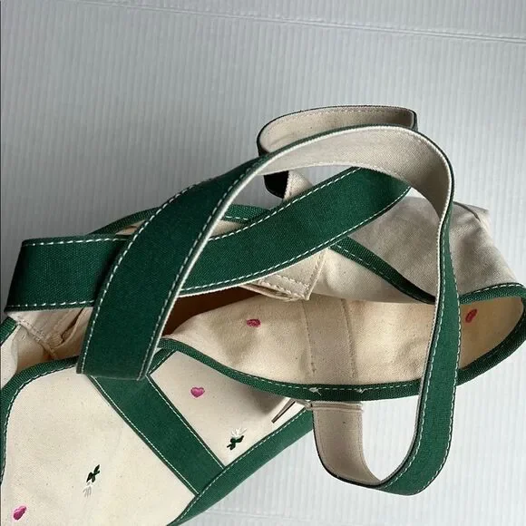 Universal Thread Floral Embroidered Canvas Tote Bag - Picture 11 of 16